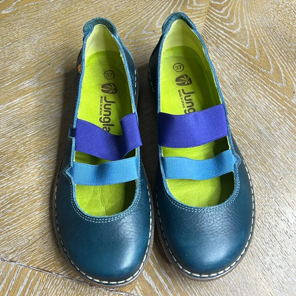 JUNGLA Leather Ballerina Flats Shoes 37 - Picture 2 of 10